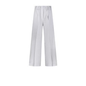 Forte_Forte Dames, Broeken, Grijs, Maat: XS Katoen