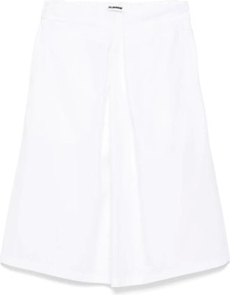 Jil Sander Gonna in popeline di cotone - Bianco