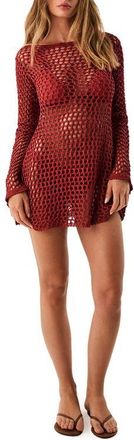 Vix Belle Cotton Cover-Up Dress in Red at Nordstrom, Size X-Small