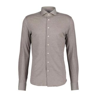 Profuomo Casual Overhemden - Heren - Casual Overhemden - Bruin - XL - Overhemden