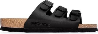 Rohde Zwarte damessandaal met twee banden - Dames - Sandalen - Zwart - 42 EU - Schoenen