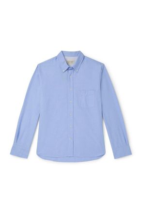 Officine G&eacute;n&eacute;rale Button-Down Collar Cotton Oxford Shirt
