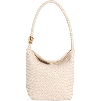 Madewell The Signature Woven Raffia Shoulder Bag in Vintage Muslin at Nordstrom