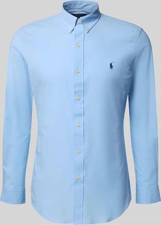 Polo Ralph Lauren Slim Fit Freizeithemd aus Baumwoll-Mix in Blau, Gr&ouml;&szlig;e XXL