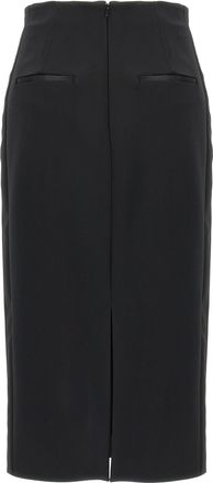 Max Mara Womens Black Viscose Midi Skirt
