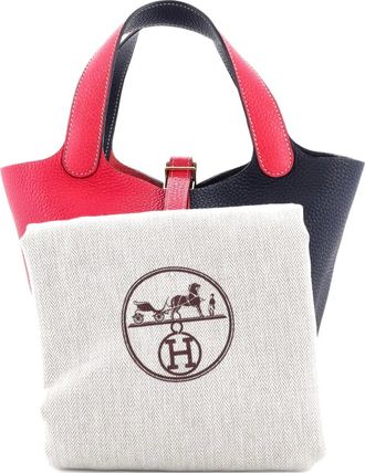 Hermès Casaque Picotin Lock Bag Clemence PM bucket bag - Blauw