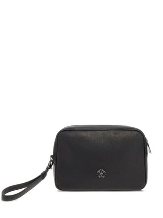 Roberto Cavalli Toilettas met logoplakkaat - Zwart