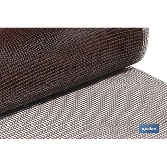 cofan Malla Plast. Cuadrada Jardin 10mm Marron 1x25m, Rollo De Malla En Pvc En Color Marr&oacute;n, El Tama&ntilde;o O Dimensi&oacute;n Del Cuadrado Es De 10 Mm De Lado. Se Vend