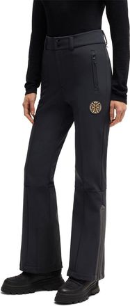 HUGO BOSS Womens Kern Ski Solid Patterned Flared Ski Pants in Black - Size 16 UK