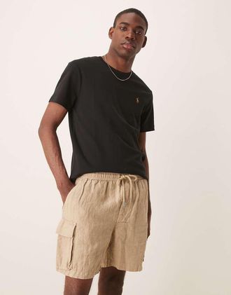 GANT Pantaloncini cargo in lino beige-Neutro