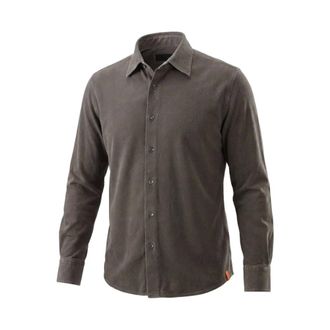 Roberto Ricci Design Casual Shirts, male, Brown, Size: L Techno Wash Piqu&eacute; Shirt