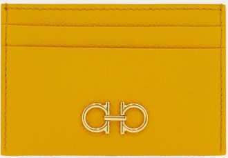 Ferragamo Women Gancini credit card holder Yellow