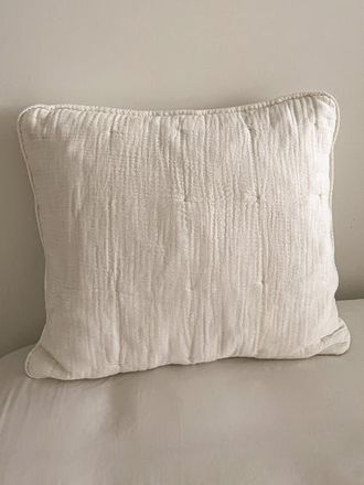 Anaya with Love Easy Cotton Gauze Euro Pillow with Down Insert in Beige at Nordstrom, Size 26X26