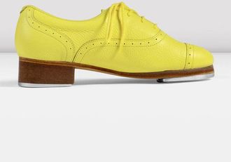 Bloch BLOCH Ladies Jason Samuels Smith Pebble Leather Tap Shoes, Yellow Pebble Leather
