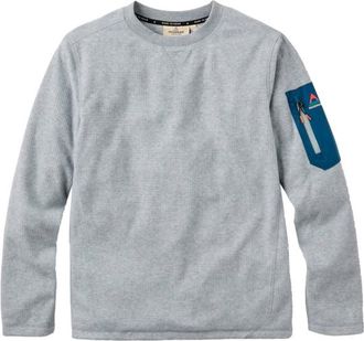 Passenger Forestscape Recycled Grid Fleece Crew Fleecepullover f&uuml;r Herren | grau
