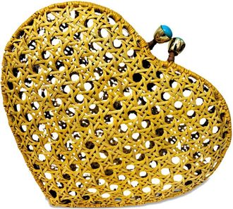 Serpui Passionate Heart wicker bag - Brown