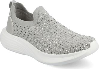 Journee Collection Linnea Knit Sneaker in Grey/bling at Nordstrom Rack, Size 6.5
