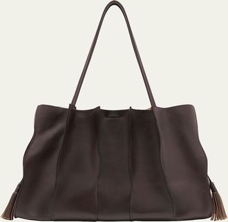 Ulla Johnson Adria Large Wavy Leather Tote Bag