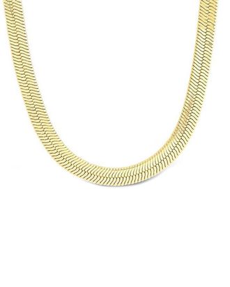 Sterling Forever 14K Plated Herringbone Necklace