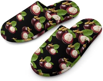 Generic Mangosteen Mens Cozy Memory Foam Slippers Warm Cotton House Shoes Comfy Slipper for Indoor Outdoor