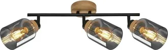 Briloner Foco Spot Hema 3 Luces E27 47 Cm Negro Ahumado Orientable
