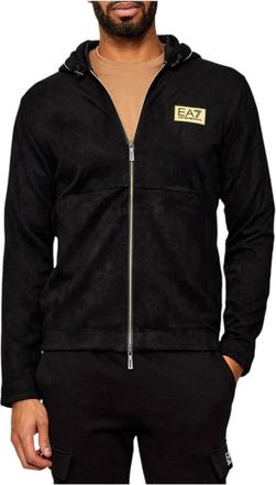 Emporio Armani Full-Zip Hoodie - Heren - Vesten met rits - Zwart - S - Polyester - Hoodies & sweatvesten