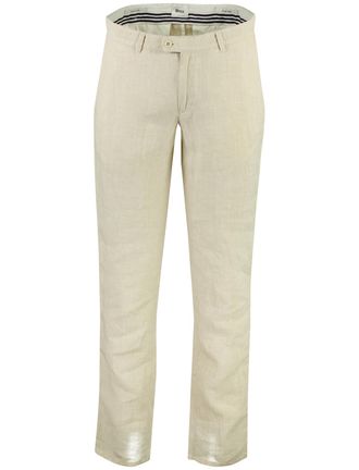 Brax Beige chino wijde fit Brax linnen
