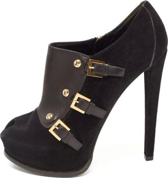 Louis Vuitton Stivali con punta aperta e fibbia 150mm - Nero