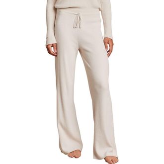 Barefoot Dreams CozyChic Ultra Lite Rib Drawstring Pants in Sand Dune at Nordstrom, Size X-Large