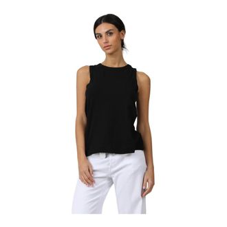 Alpha Studio Sleeveless Tops, female, Black, L, Sleeveless Top