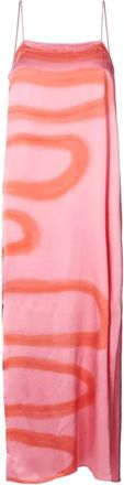 Rabens Saloner Flamingo Pink Camisole Jurk Laurette - Dames - Maxi kleedjes - Roze - S - Kleedjes