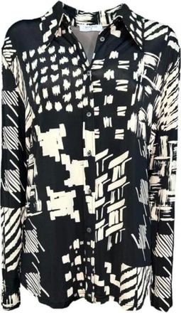 Beatrice .B Overhemden, Dames, Zwart, M, Polyester, Polyester Shirt Patroon