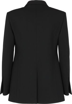 Ferragamo Mens Contrasting Lapel Tuxedo Blazer Black Virgin Wool; Polyester Suit & Dinner Jackets