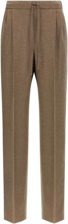 Max Mara Gatti Broeken - Dames - Straight fit broeken - Grijs - S - Kasjmier - Broeken