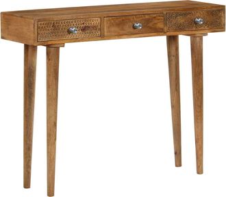 vidaXL Mesa Consola De Madera Maciza De Mango 102x30x79 Cm Vidaxl