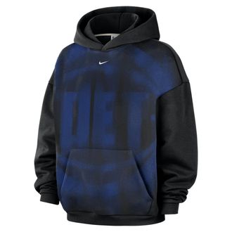 Nike Detroit Pistons Standard Issue Nike Mens NBA Fleece Basketball Hoodie in Black | IQ2484-010