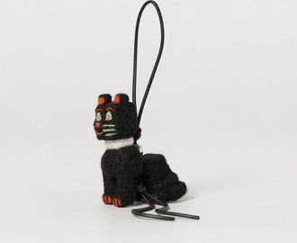 Loewe Portachiavi Futurist Cat in feltro di lana a forma di animale