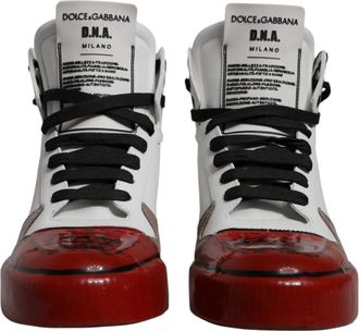 Dolce & Gabbana Multicolor Leather High Top Sneakers Mens Shoes
