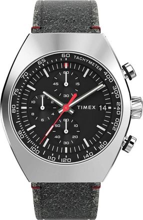 Timex Legacy Tonneau Black/Black Leather Mens Watch