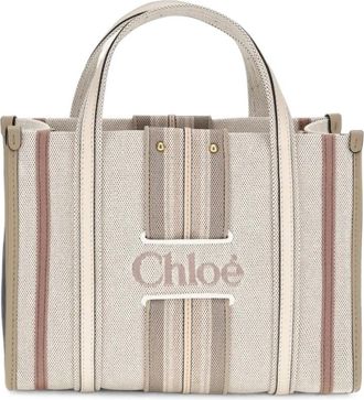 Chlo&eacute; Tassen, Dames, Roze, ONE Size, Katoen, Kleine Woody Loop Tote