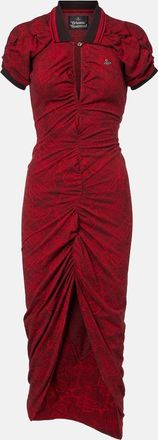 Vivienne Westwood Pulling cotton jacquard midi dress