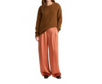 By Malene Birger Cymbaria High Waist Trousers In Dark Cherry Plum