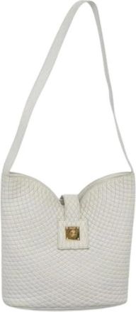 Bally Tweedehands leren schoudertassen - Dames - Vintage Tas - Wit - ONE Size - Vintage