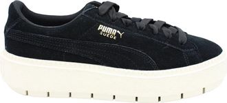 Puma Su&egrave;de Veterschoenen met Plateauzool - Dames - Sneakers - Zwart - 37 1/2 EU - Su&egrave;de - Schoenen