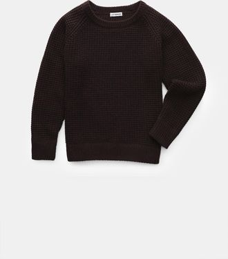 Braun Hamburg Men - Kids cashmere crew neck jumper dark brown