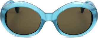 Linda Farrow DRIES VAN NOTEN DVN44 C4 Womens Sunglasses Blue Size 55