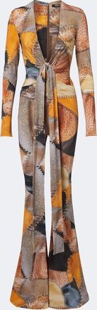 Roberto Cavalli Trompe loeil flared jumpsuit