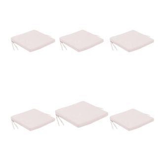 ED&Egrave;N JARD&Iacute; Pack 6 cojines para sillones de exterior repelente al agua rosa