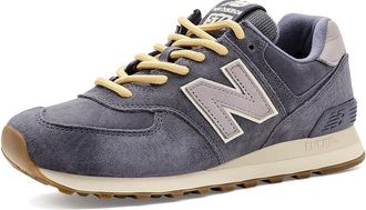 New Balance Classics WL574V2 Womens Running Shoes Darker Sea Salt/Lighter Nb Navy : 6.5 B - Medium, Suede/Textile