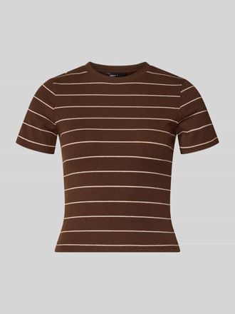 Only Slim Fit T-Shirt mit Viskose-Anteil Modell JUNE in Schoko, Gr&ouml;&szlig;e XL